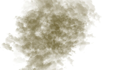 A blurry abstract shape in shades of brown and beige against a solid black background in a low resolution