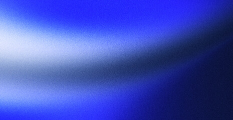 Blue glowing gradient background with grainy noise texture on dark black backdrop, abstract futuristic banner design with copy space