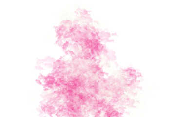 A vibrant pink watercolor splash with varied tones on a stark black and white background creating contrast