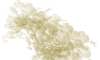 A tan abstract shape with jagged edges against a black background in a pixelated style