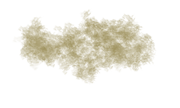 Abstract image featuring a large irregular shape filled with a muted olive green color tone