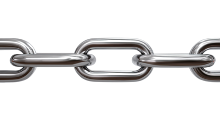 Steel chain links, highly detailed