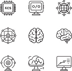 Seamless brain icons with floral design and a touch of cartoon pink