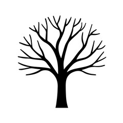 The Silhouette of a Wintry Tree