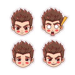 Chibi Teen Male Expression