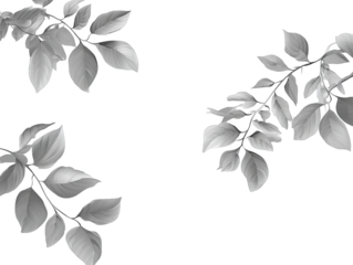 Monochromatic plant branches and leaves