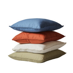 Blue pillow orange pillow cream pillow green pillow stack pillow decorative pillow cushion pile soft textile cozy home decor photo