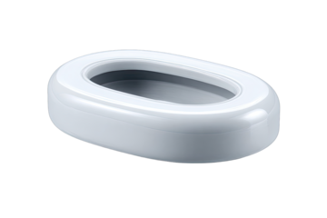 Light gray oval shallow dish