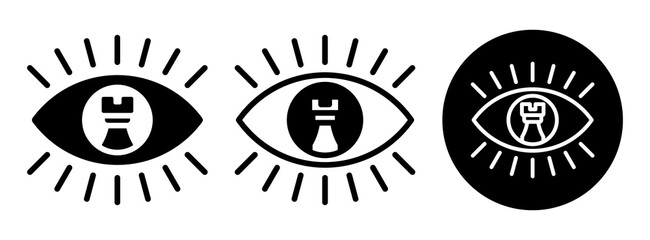 Obraz premium Strategic Vision Icon Collection Glyph & Mixed Style