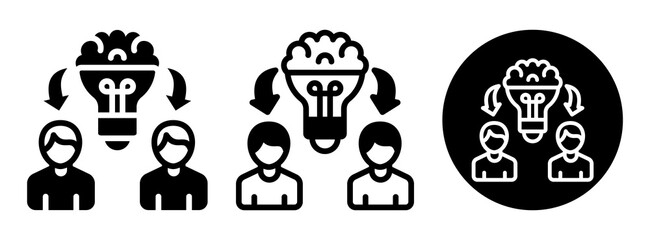 Knowledge Transfer Icon Collection Glyph & Mixed Style