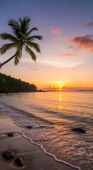 Tropical Sunset Beach Paradise.