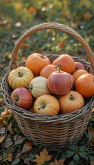 A basket of pumpkins for Halloween party