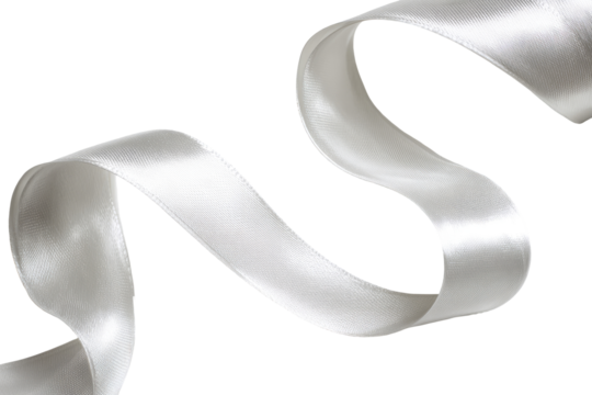 Elegant, flowing, ivory ribbon