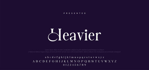 Premium luxury elegant alphabet letters and numbers. Vintage wedding typography classic serif font decorative vintage retro. creative vector illustration © Mark