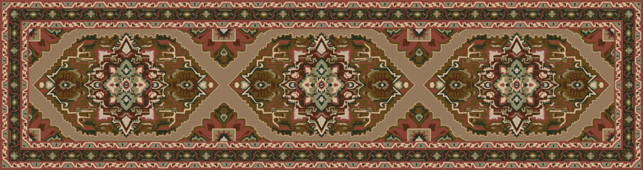 Retro rug, tribal pattern, rug for room decoration