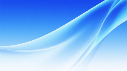 Fototapeta premium Abstract blue gradient background with flowing wave-like curves