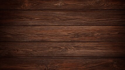 Obraz premium Rich brown wood texture with natural grain patterns. AI image