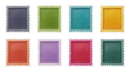 Colorful postage stamp-like rectangles