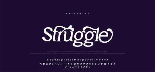 Premium luxury elegant alphabet letters and numbers. Vintage wedding typography classic serif font decorative vintage retro. creative vector illustration © Mark