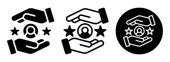 Customer Loyalty Icon Collection Glyph & Mixed Style