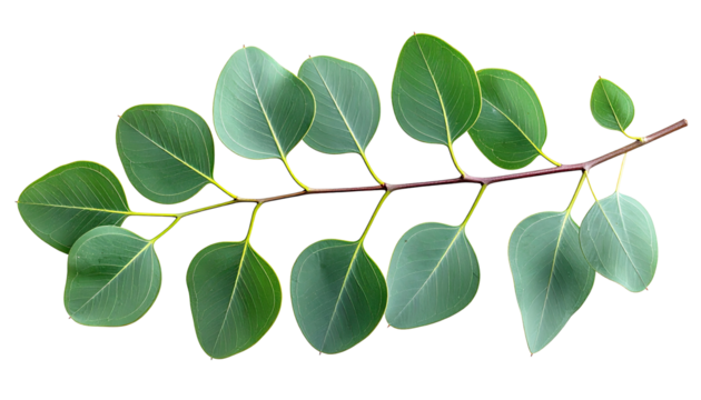 Eucalyptus branch with vibrant leaves