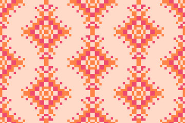 Seamless square pixel pattern, seamless pattern illustration.	