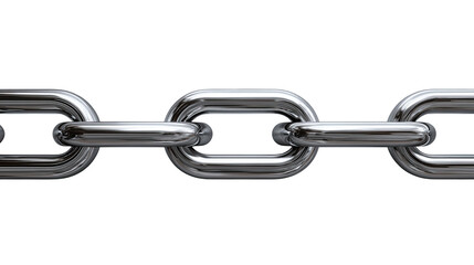 Obraz premium Polished metal chain links, close-up