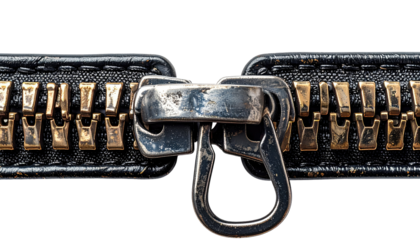 Close-up zipper pull