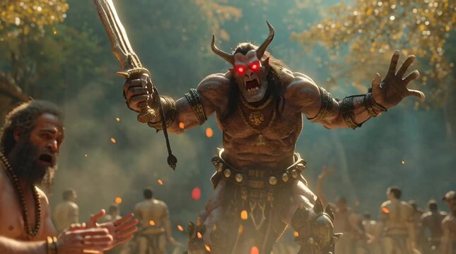 Cinematic Mythology Inspired Scene: An epic tableau blending legendary figures and dramatic landscapes, evoking timeless myths brought to life.