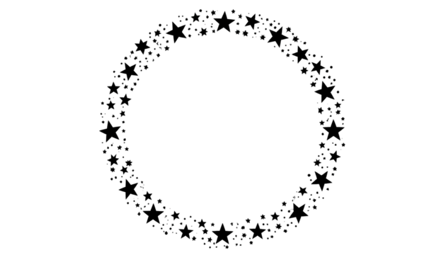 Circular frame of colorful confetti