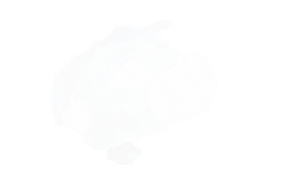 Abstract white blob on black background.  Irregular shape