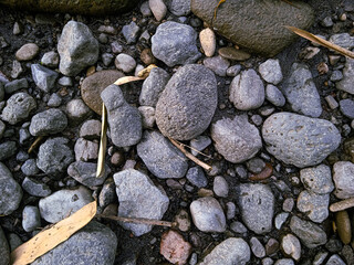collection of river pebbles background