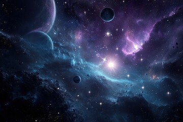 Cosmic Nebula Explosion In Deep Space