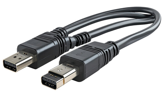 Two black USB cables