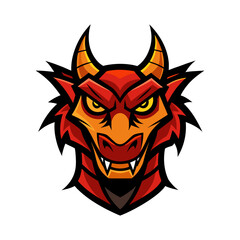 Heroic Dragon Head Bold Line Simplified Design