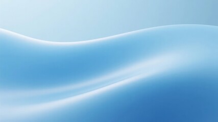 Fototapeta premium Abstract blue wavy surface with soft gradients and smooth curves