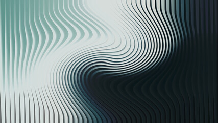 Fototapeta premium Swirling abstract lines in teal, white, and black create a mesmerizing and visually dynamic background design