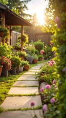 Fototapeta premium Sunny garden path