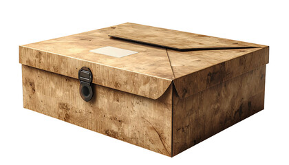 A closed, ornate box