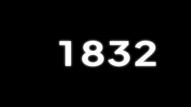 Countdown number animation. 2200 to 0 countdown number.