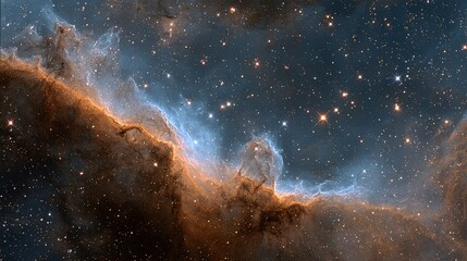 Colorful Nebula in Deep Space