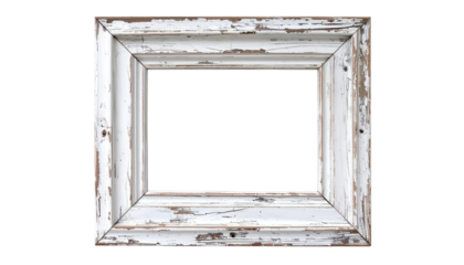 Whitewashed wooden picture frame