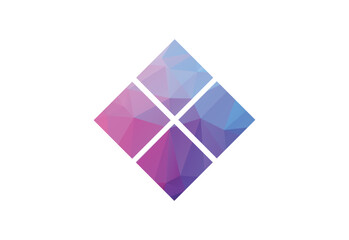 Low poly with Floor tiles logo design, Vector design, Concept