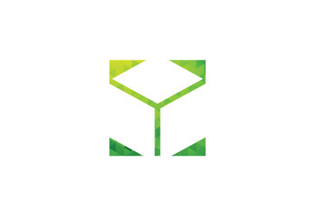 Low poly with Floor tiles logo design, Vector design, Concept