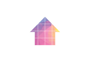 Low poly with Floor tiles logo design, Vector design, Concept