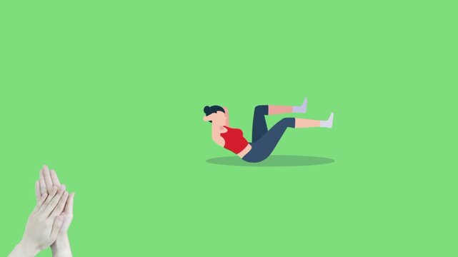 new technology workout gym cartoon animation video.