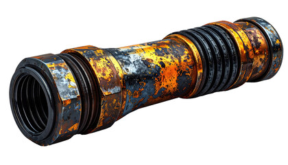 Rusty futuristic pipe