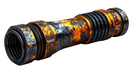 Rusty futuristic pipe