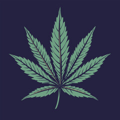 cannabis leaf illustration design