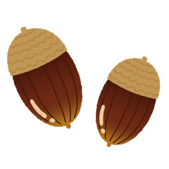 どんぐりのイラスト © osamuraisan